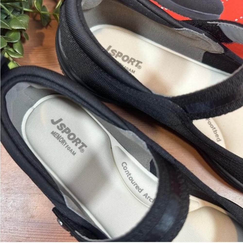 JSport by Jambu Black Athletic Shoes with Non-Slip Sole - Picture 3 of 16